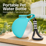 2-in-1 Stainless Steel Pet Travel Water Bottle