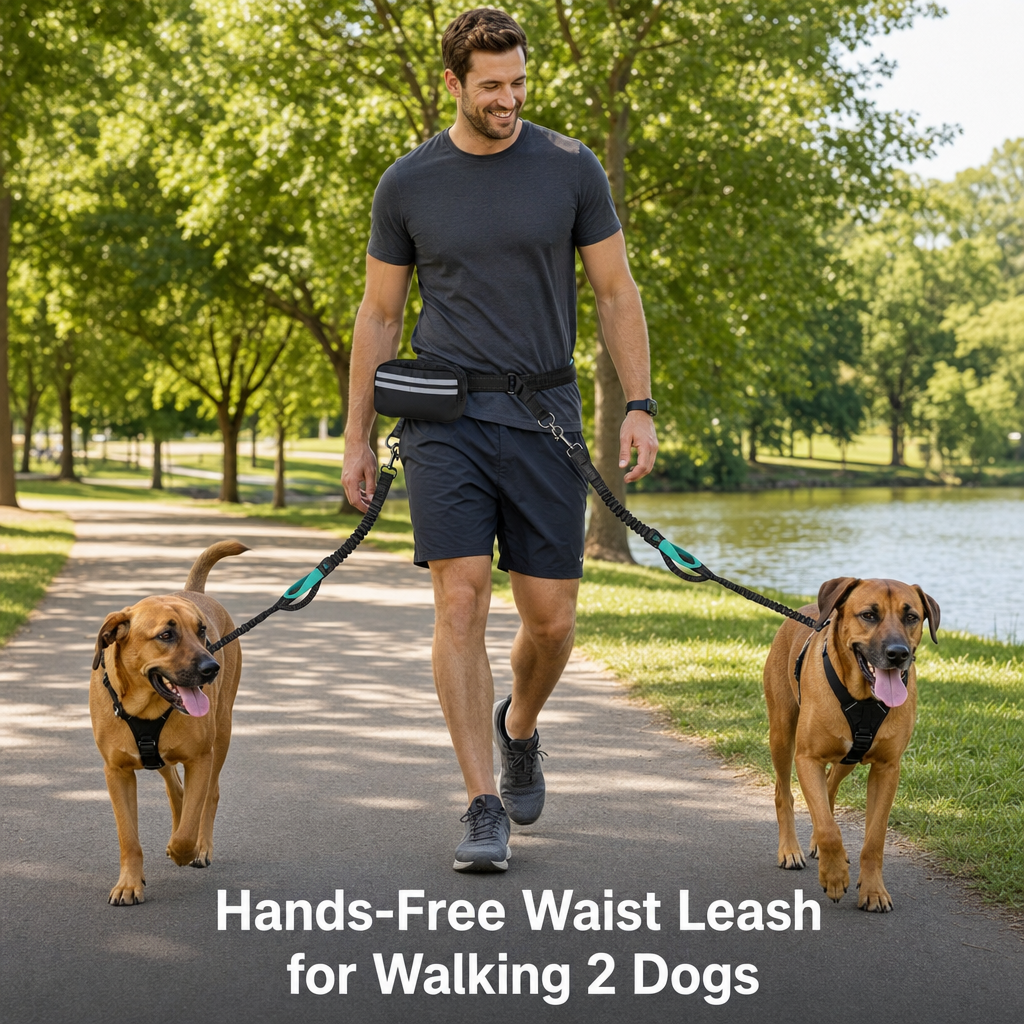 Hands-Free Dual Dog Leash